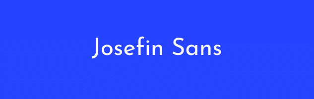 josefin sans typographie
