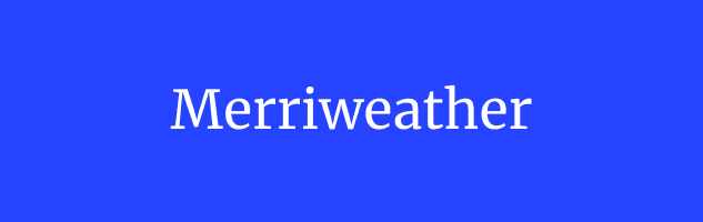 merriweather typographie